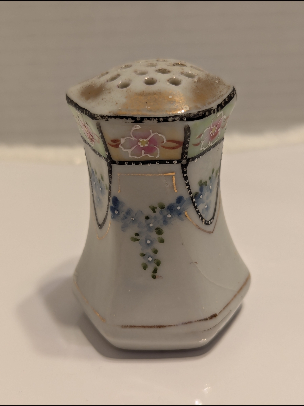 Vintage Nippon-Style Hand-Painted Porcelain Shaker